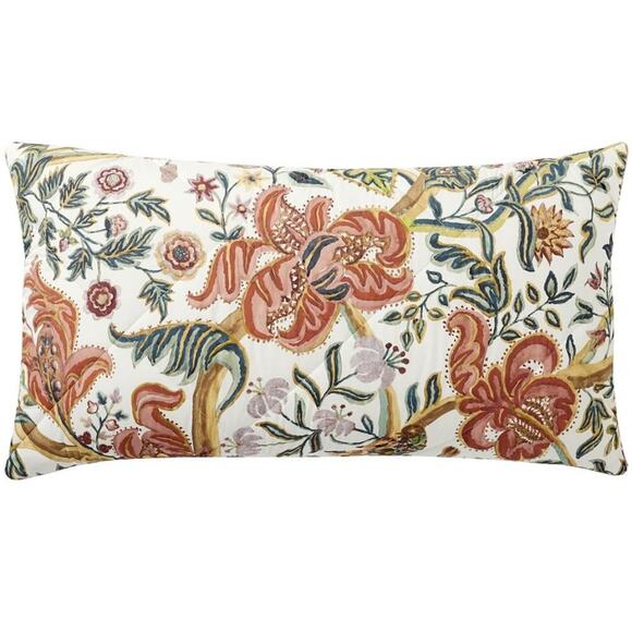 Pottery Barn Eleanor Palempore Percale Floral King Sz Pillow Sham Cover x 2 NWT - Picture 1 of 3